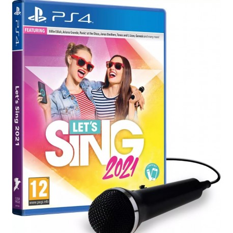 Let's Sing 2021 + Mikrofon PS4 używana ENG