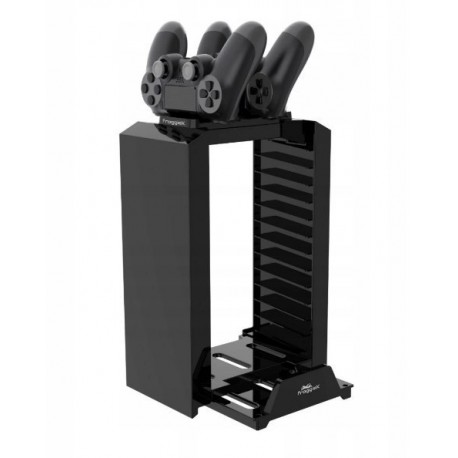 Stacja ładująca ze stojakiem na płyty FroggieX PS4 używana