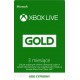 Xbox Live Gold 3 miesiące kod nowy