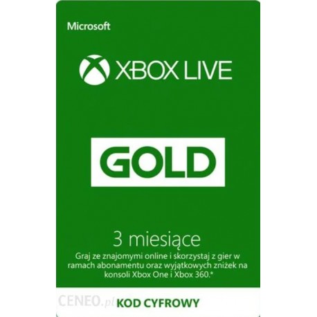 Xbox Live Gold 3 miesiące kod nowy