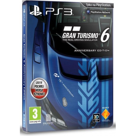 Gran Turismo 6 15th Anniversary + Steelbook PS3 używana PL