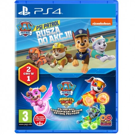 Psi Patrol Rusza do Akcji + Kosmopieski Ratują Zatokę Przygód PS4 używana PL