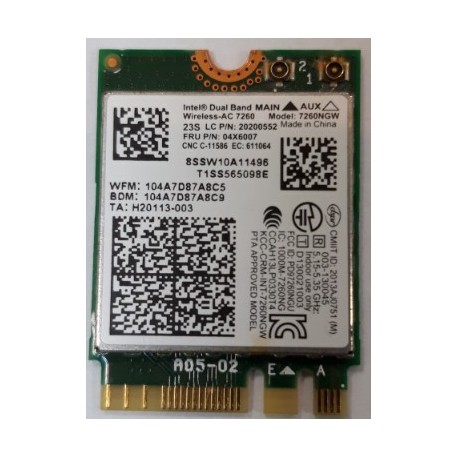 Moduł WiFi Intel Dual Band Wireless-AC 7260 7260NGW używany